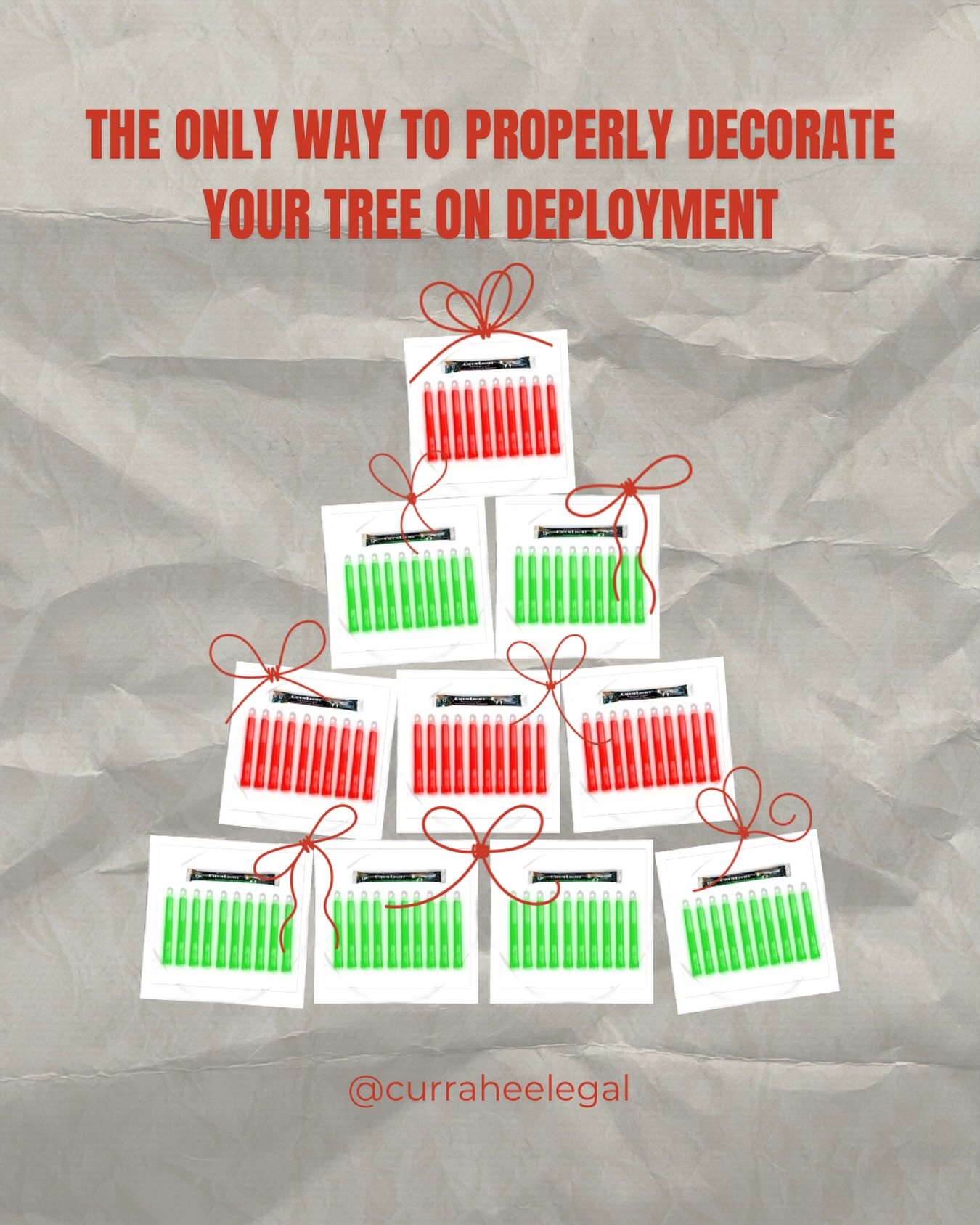 All is calm, all is bright&hellip; thanks to the endless supply of chemlights. ✨ Anyway, how&rsquo;s your VA claim coming along after redeployment?