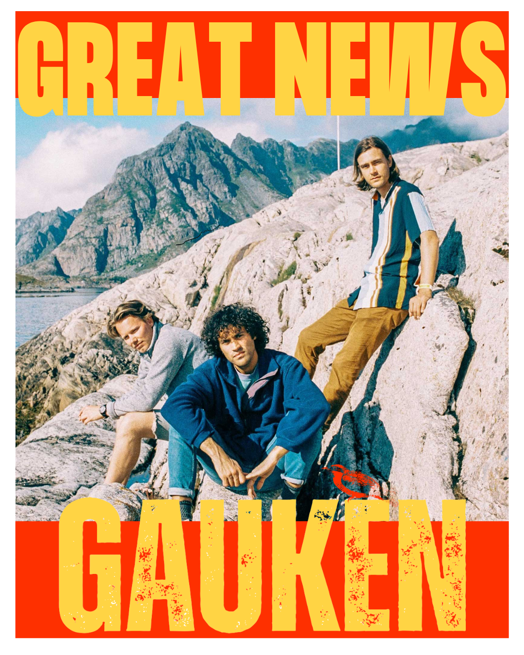 Gutane i GREAT NEWS kjem frå Bergen og spelar fabelaktig indie-rock. Dei har spela på ei rekke norske og utanlandske festivalar. Live-konsertane deires er magiske og snart kjem det ny musikk - rett til Gaukepublikumet!