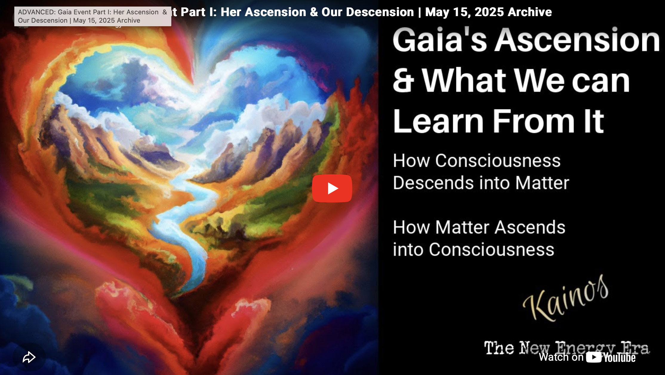 GAIA’S ASCENSION &amp; YOUR DESCENSION: LIVE RECORDING | GLASTONBURY | MAY 15TH, 2025