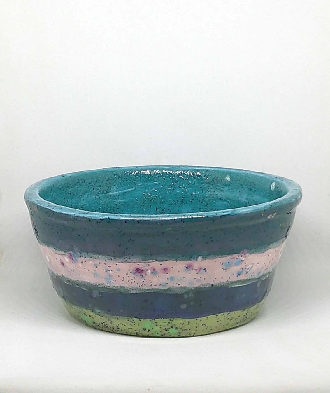Green Striped Bowl