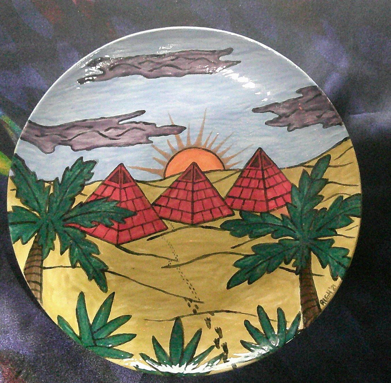 Three Pyramids Collectors Plate