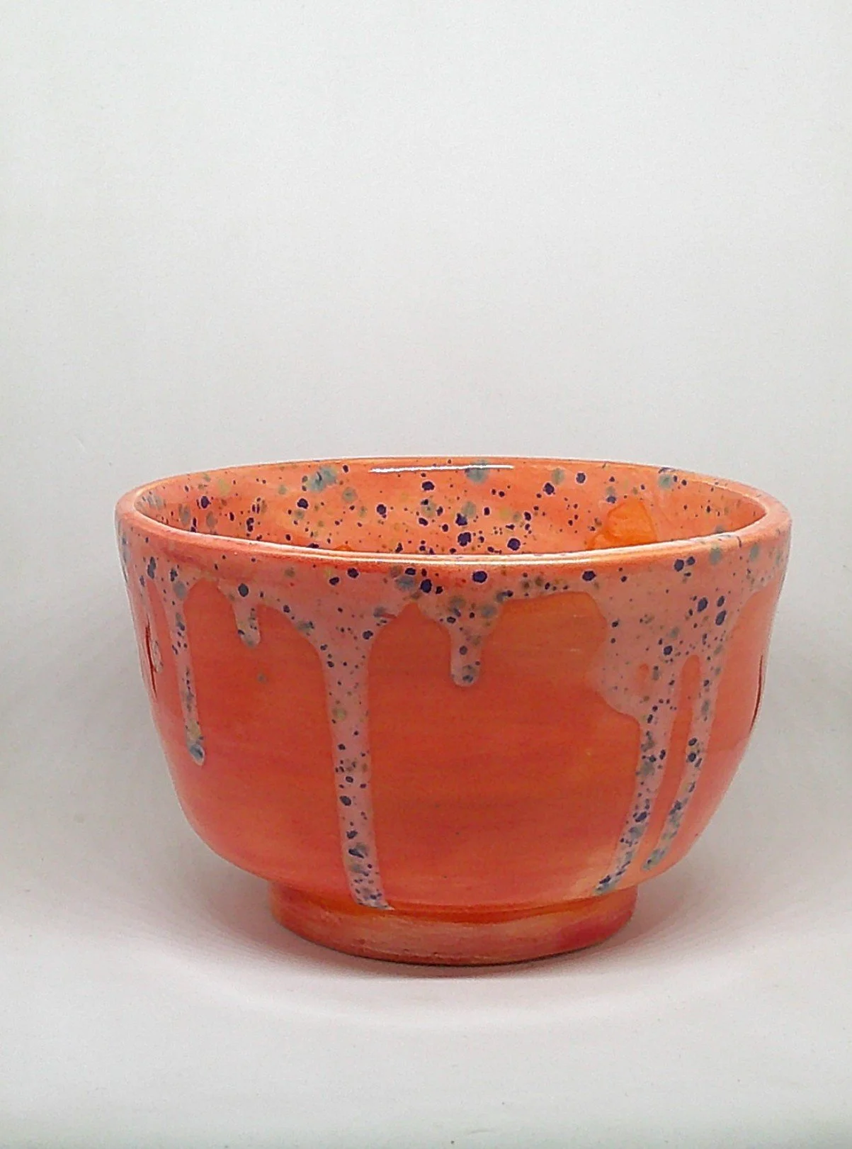 Orange Spotted Bowl