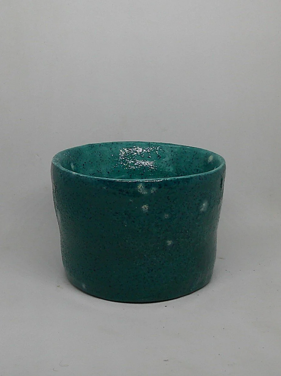 White and Green Flowerpot