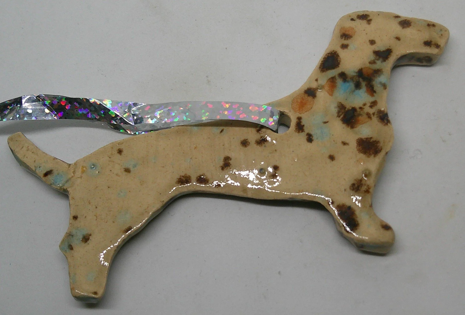 Mocha Weiner Dog Ornament