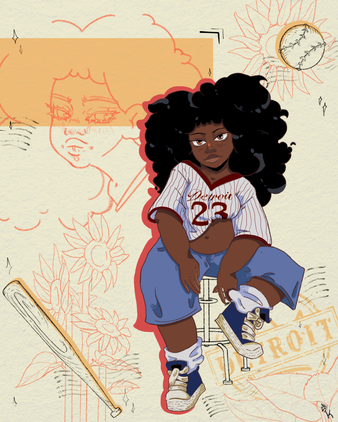 Sports Girl Print