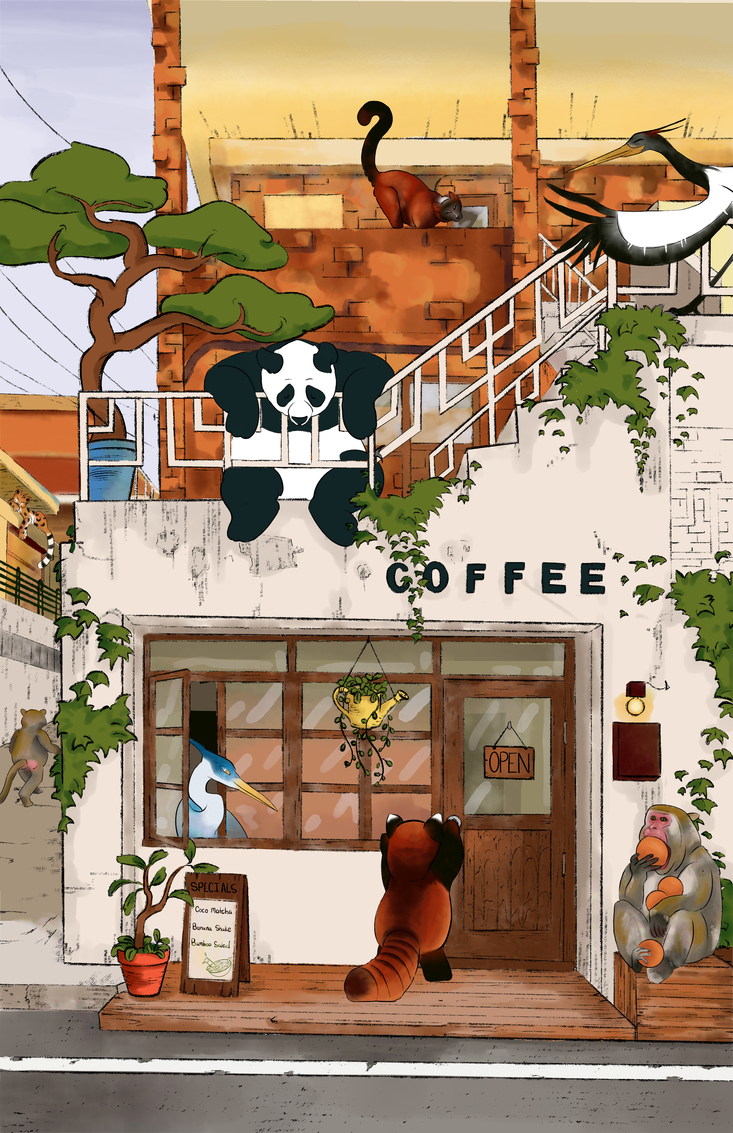Animal Café Poster