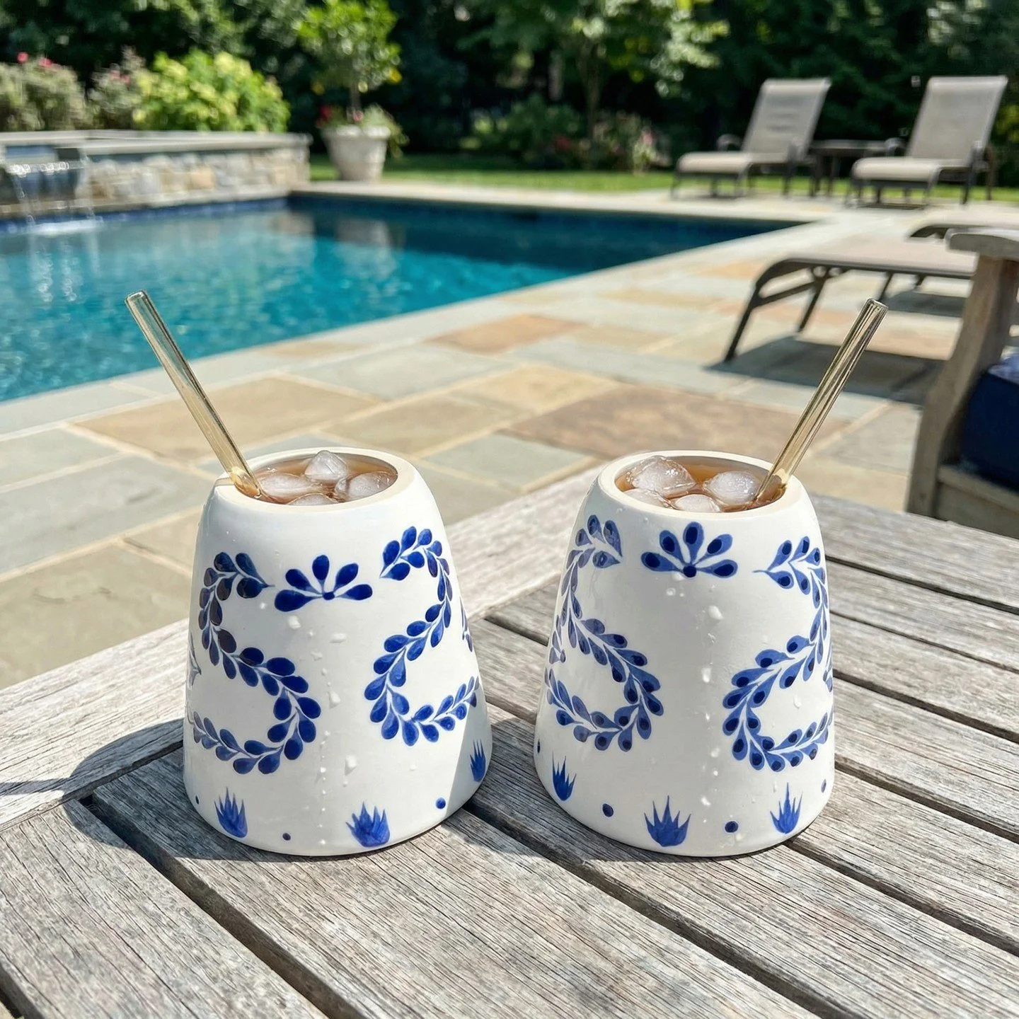 days sitting poolside ft. our upcycled cups ☀️🌴