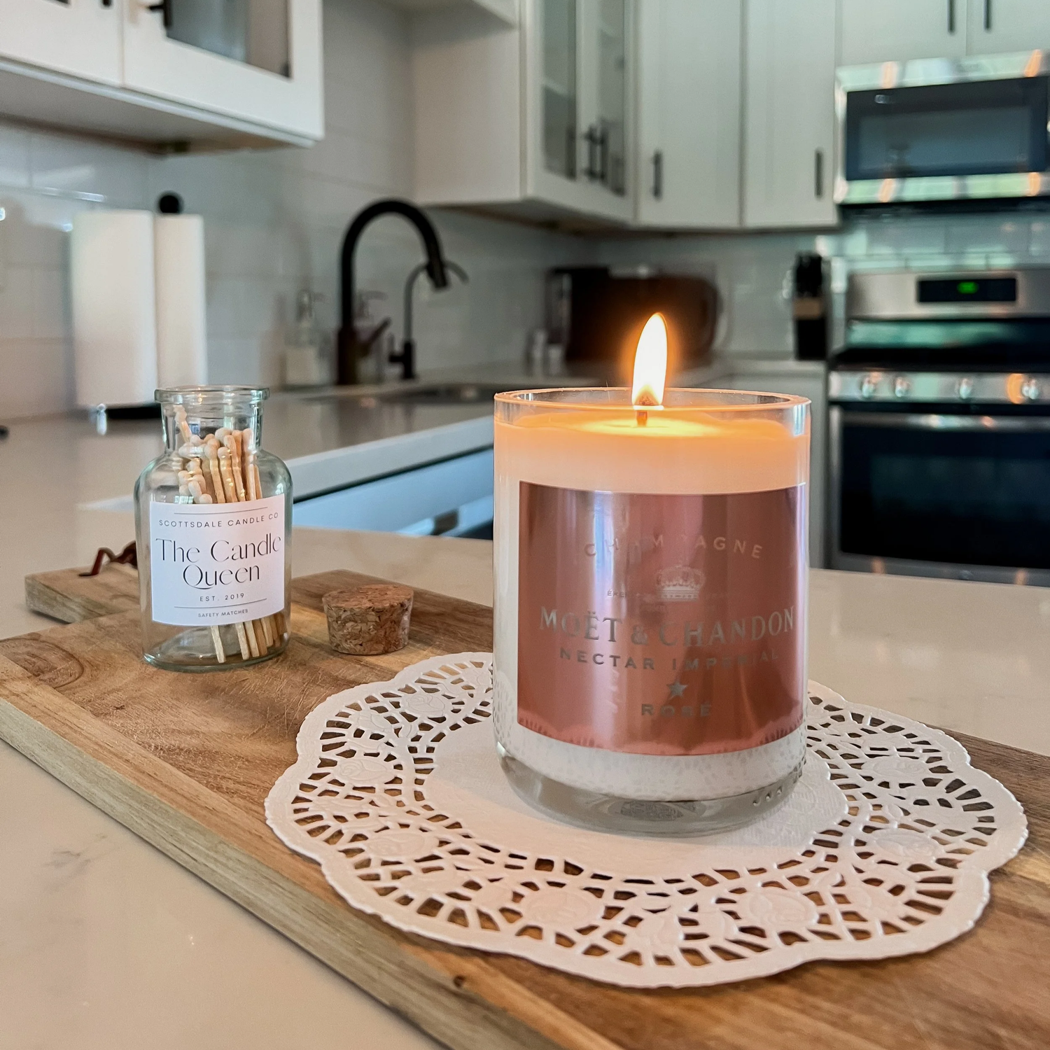 Recycled Moet Candle — Scottsdale Candle Co
