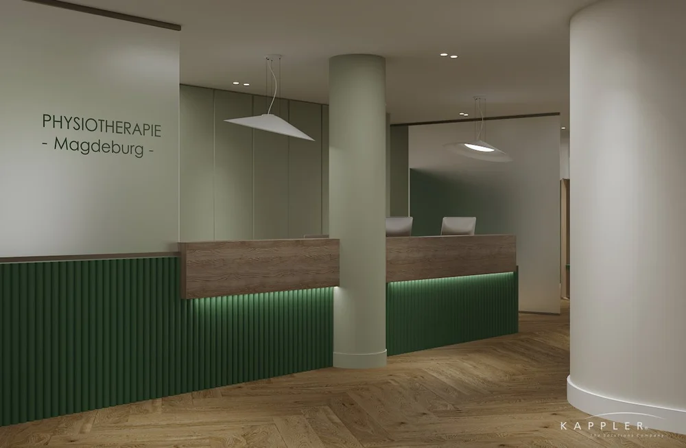Empfang einer Physiotherapiepraxis