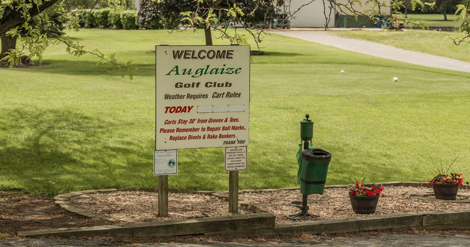 Welcome to Auglaize Golf Club Sign