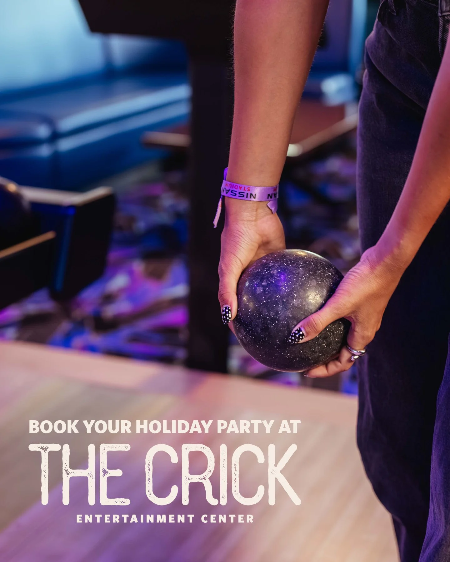Your holiday, your venue. Celebrate with us!🎄
Enjoy drinks, bites, bowling, and arcade games with your crew at The Crick.
Private parties available Mondays and Tuesdays for bigger celebrations.
Contact us to get your holiday party today - link in