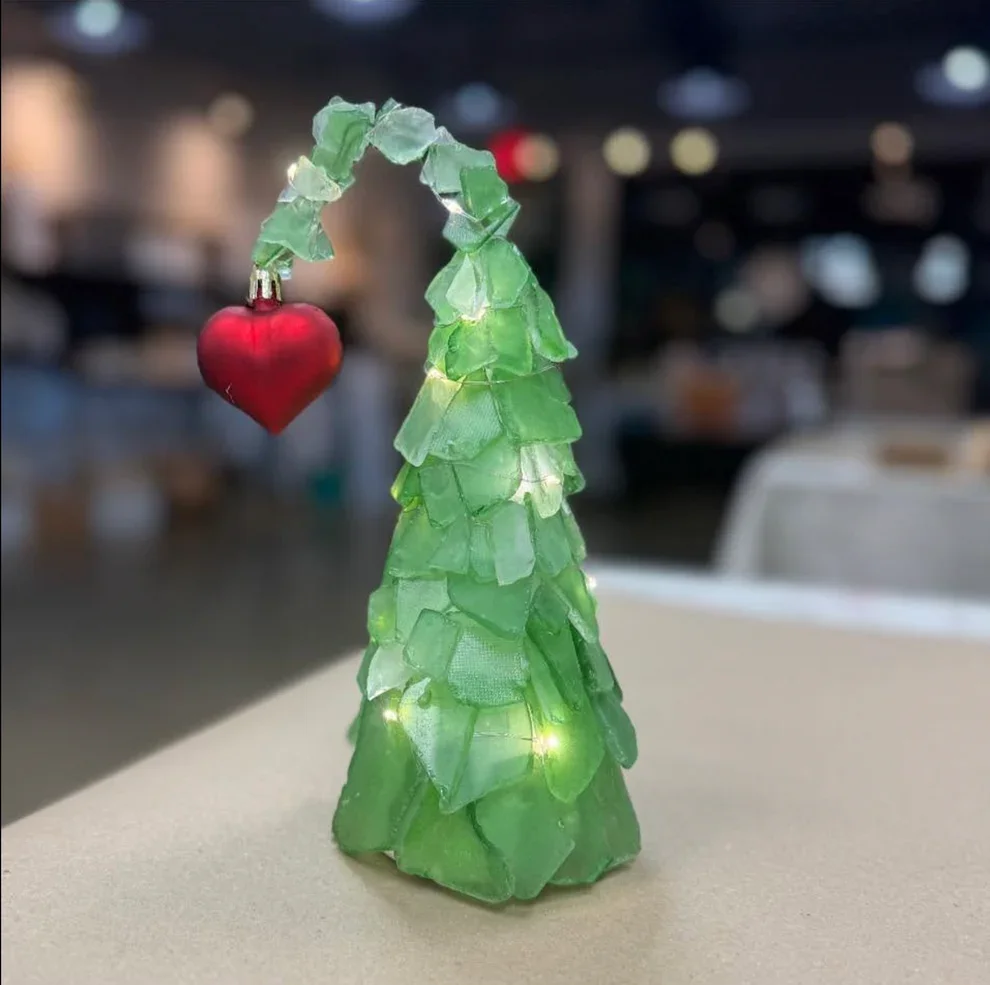 Grinchy Glass Tree Workshop at Harvest Moon