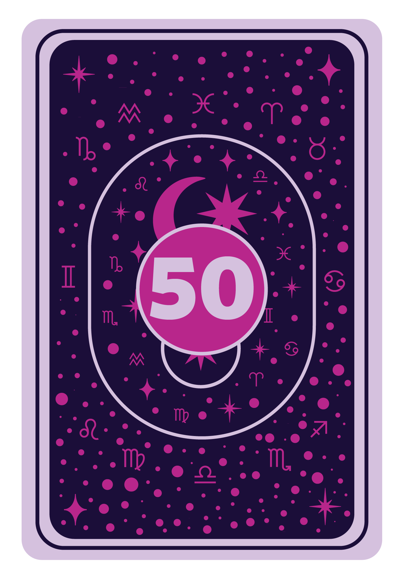 Reverse Side | Queen of Hearts Game Card- 50