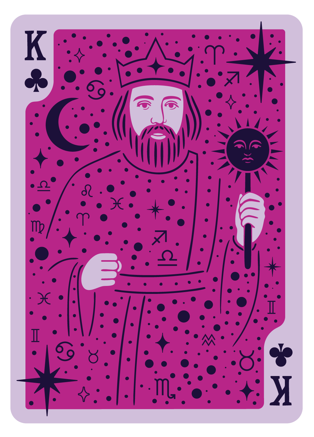 COURT CARD | FACE UP - KING OF CLUBS | #36