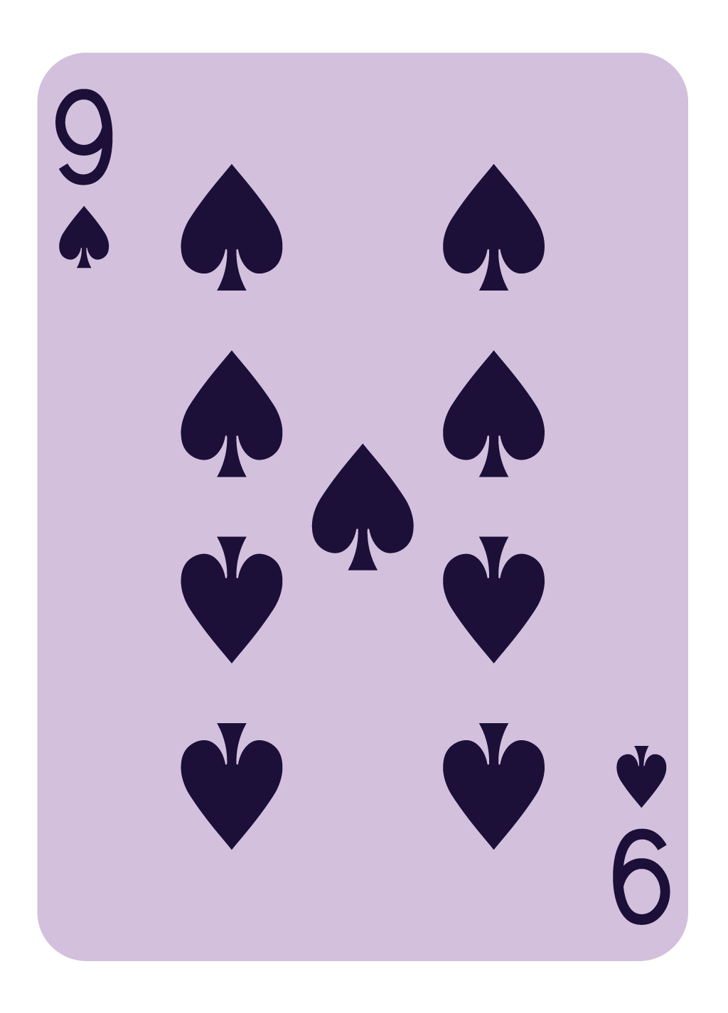 Number Card | Face Up - 9 of Spades