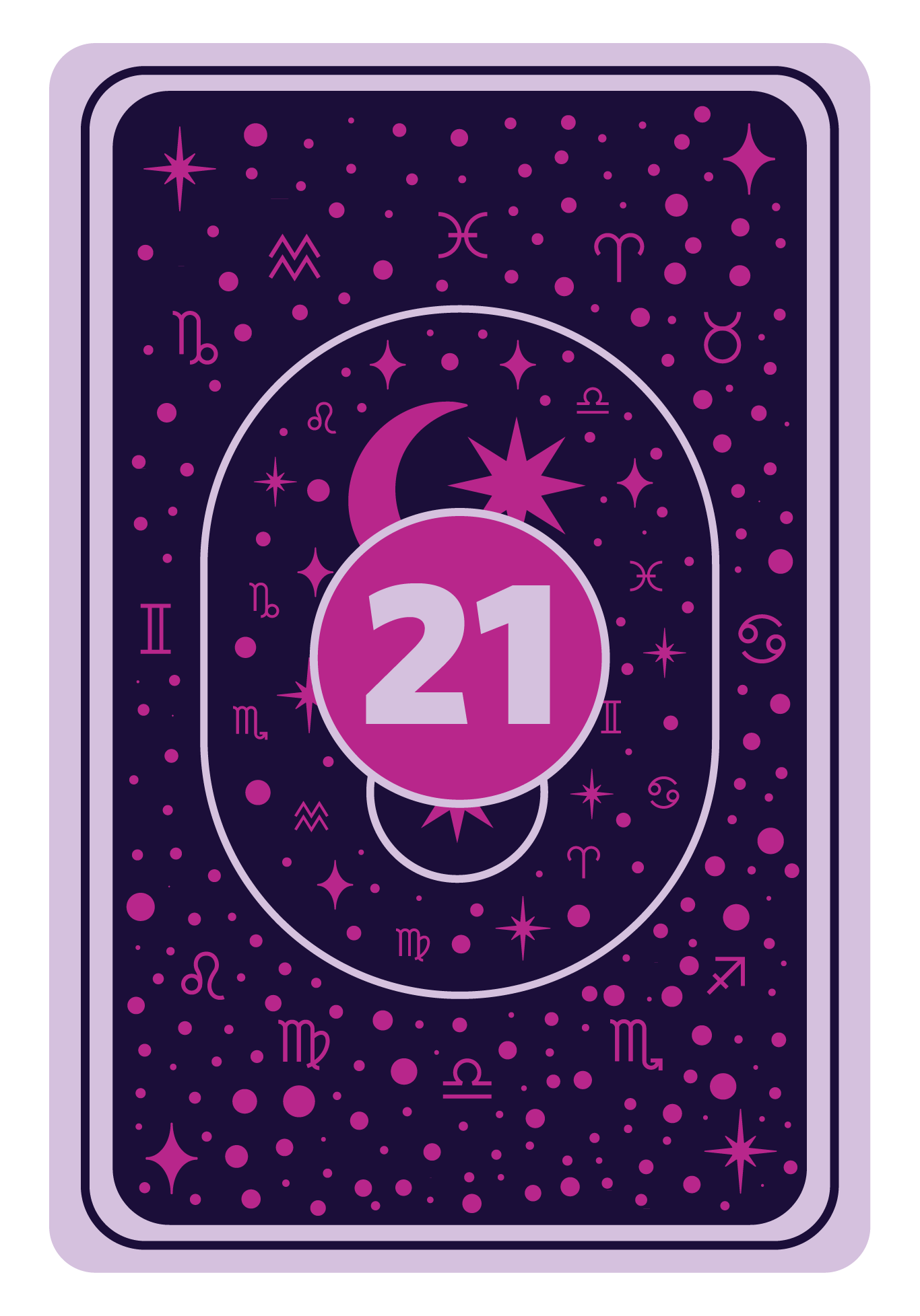 Reverse Side | Queen of Hearts Game Card- 21