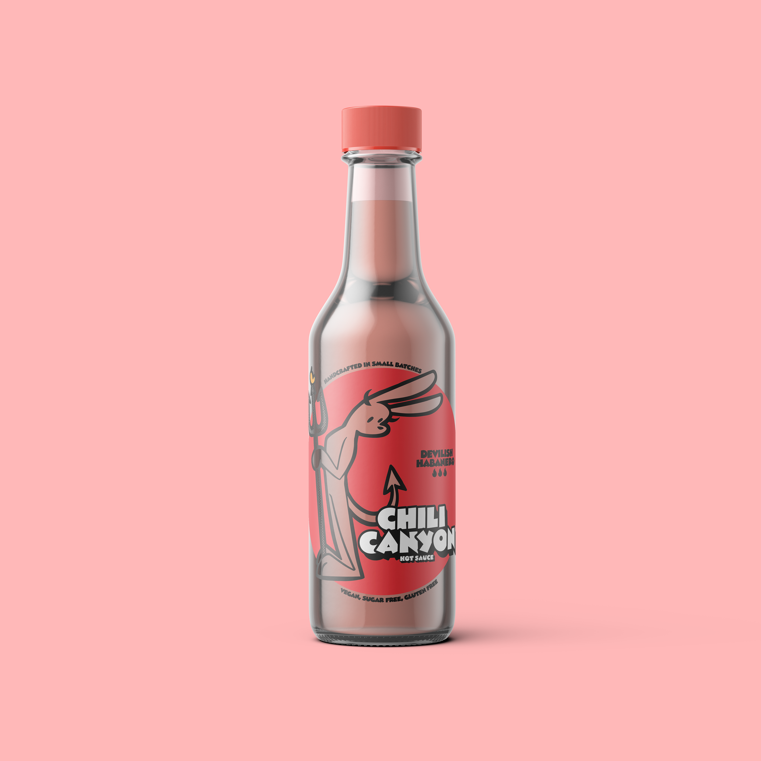 Hot hot sauce bottle mockup, Procreate, Illustrator, Photoshop, 2024