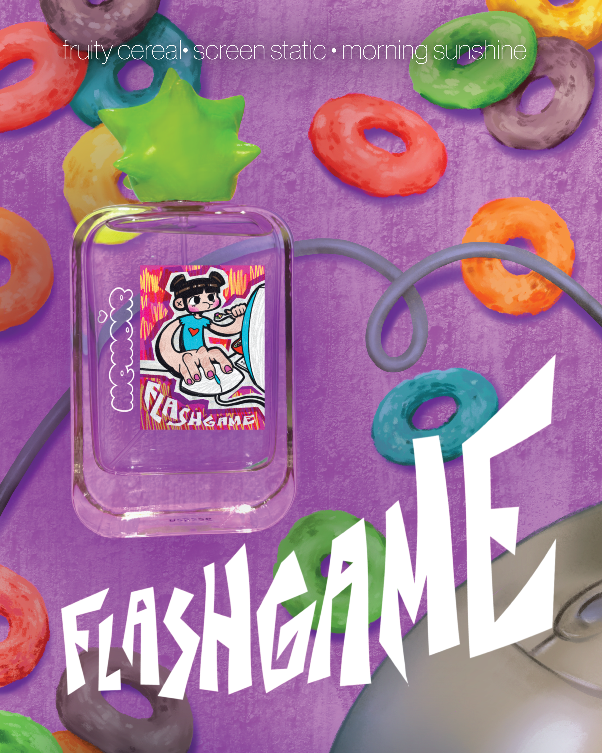 "Flashgame", poster ad, Procreate, Adobe Illustrator, Photoshop, 2026