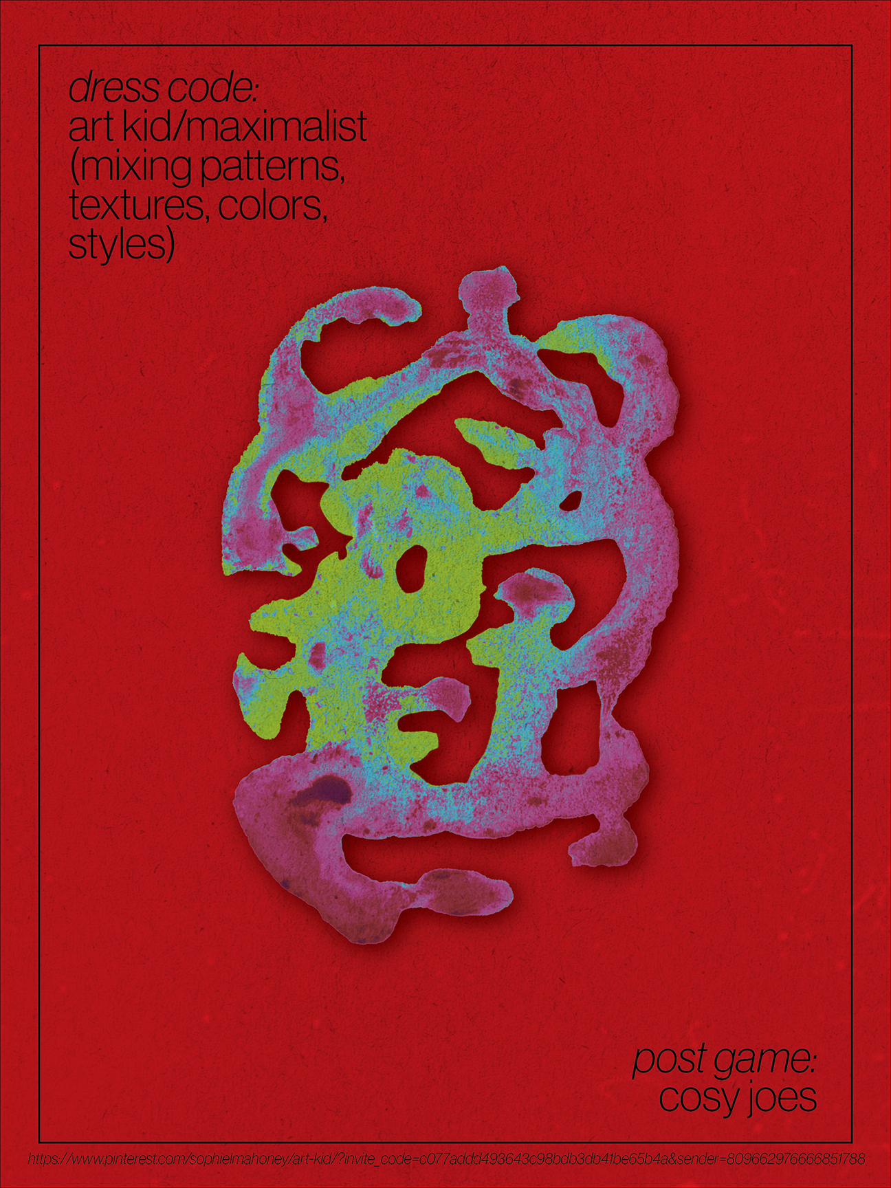 exhibition party poster, scanned gouache, Procreate, Photoshop, Illustrator, 2025