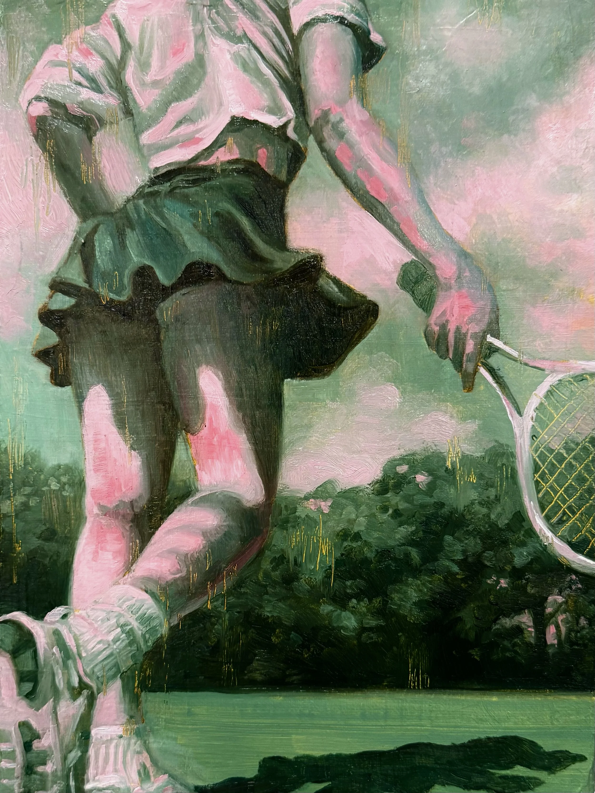 "Tennis", oil on canvas, 12x9in, 2026