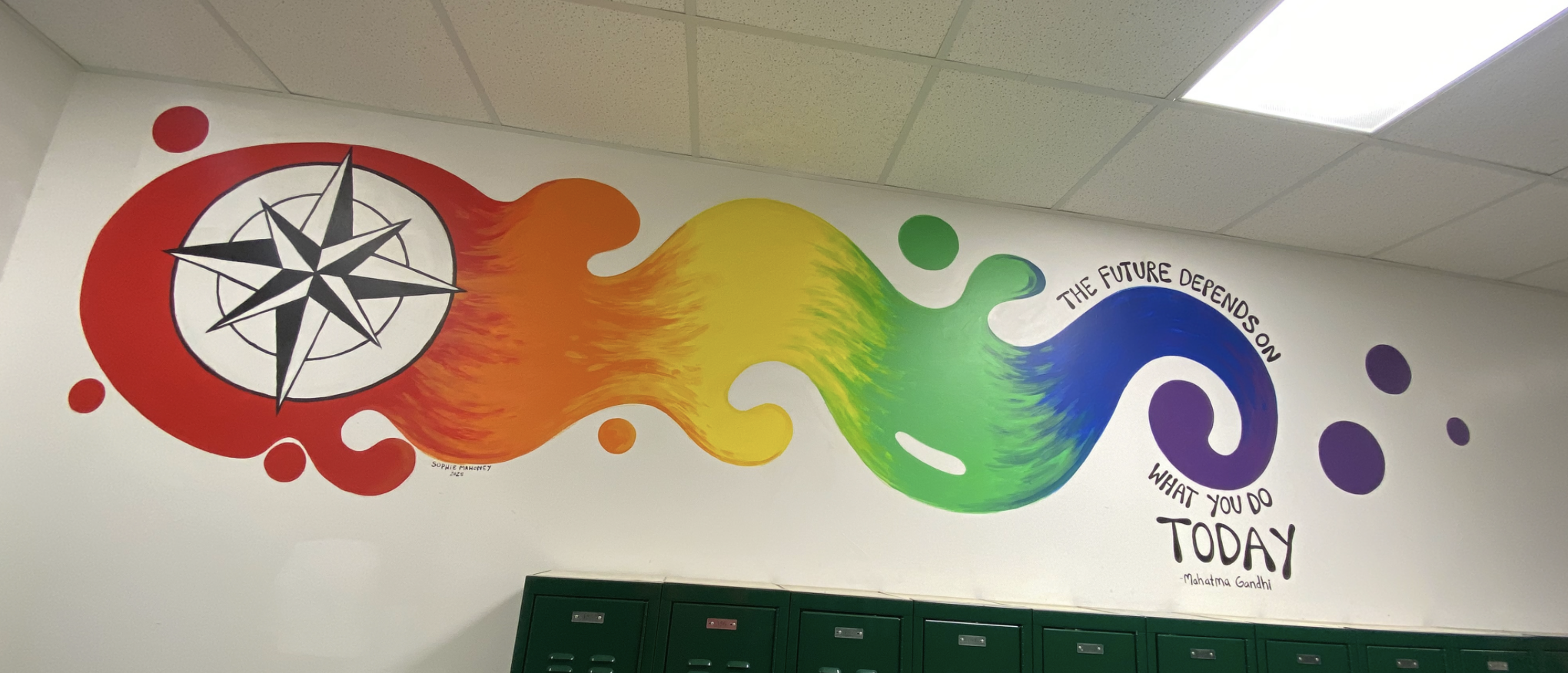 Highland Elementary School hallway, 2024