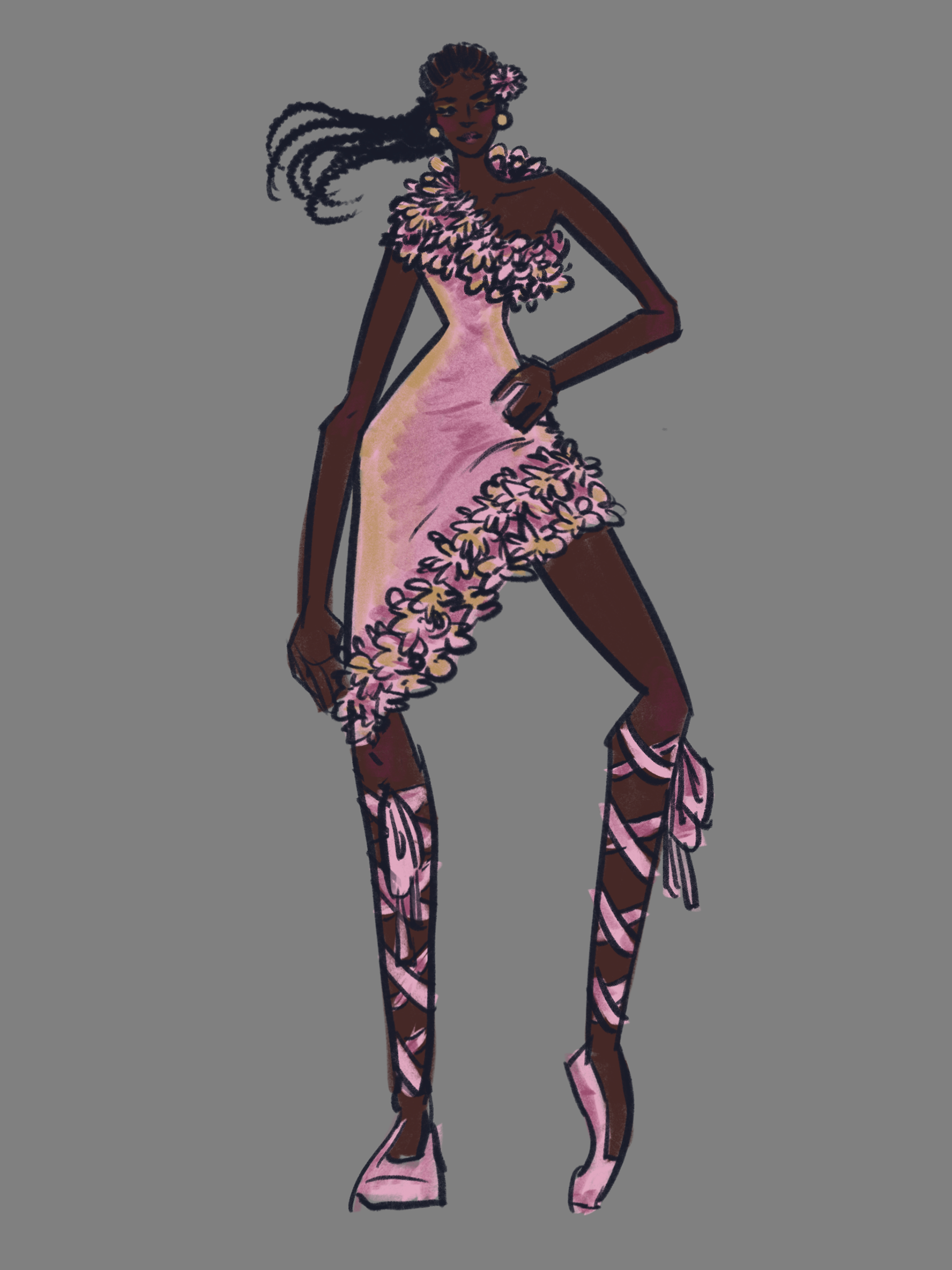 Fashion design, Procreate, 2024