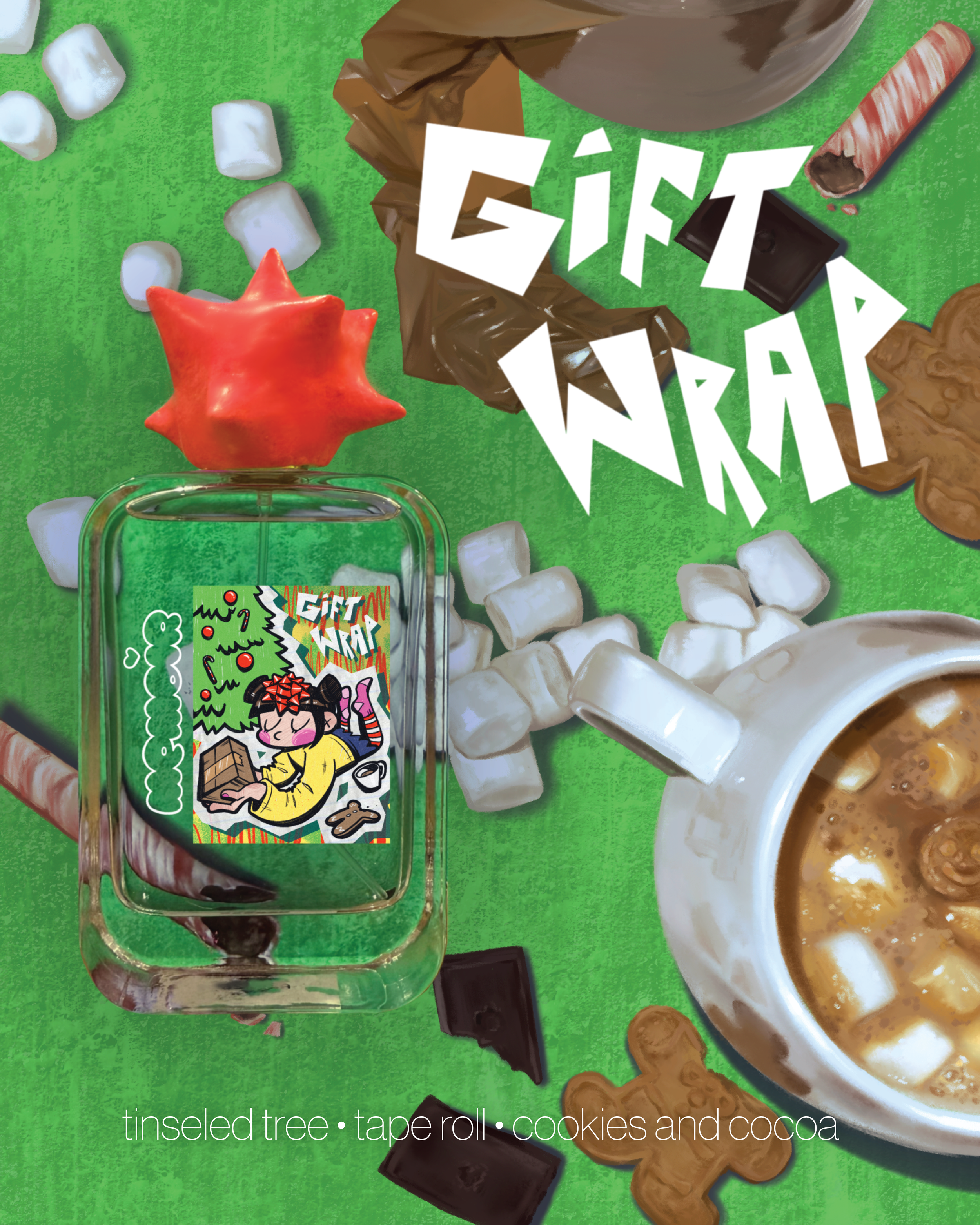 "Gift Wrap", poster ad, Procreate, Adobe Illustrator, Photoshop, 2026