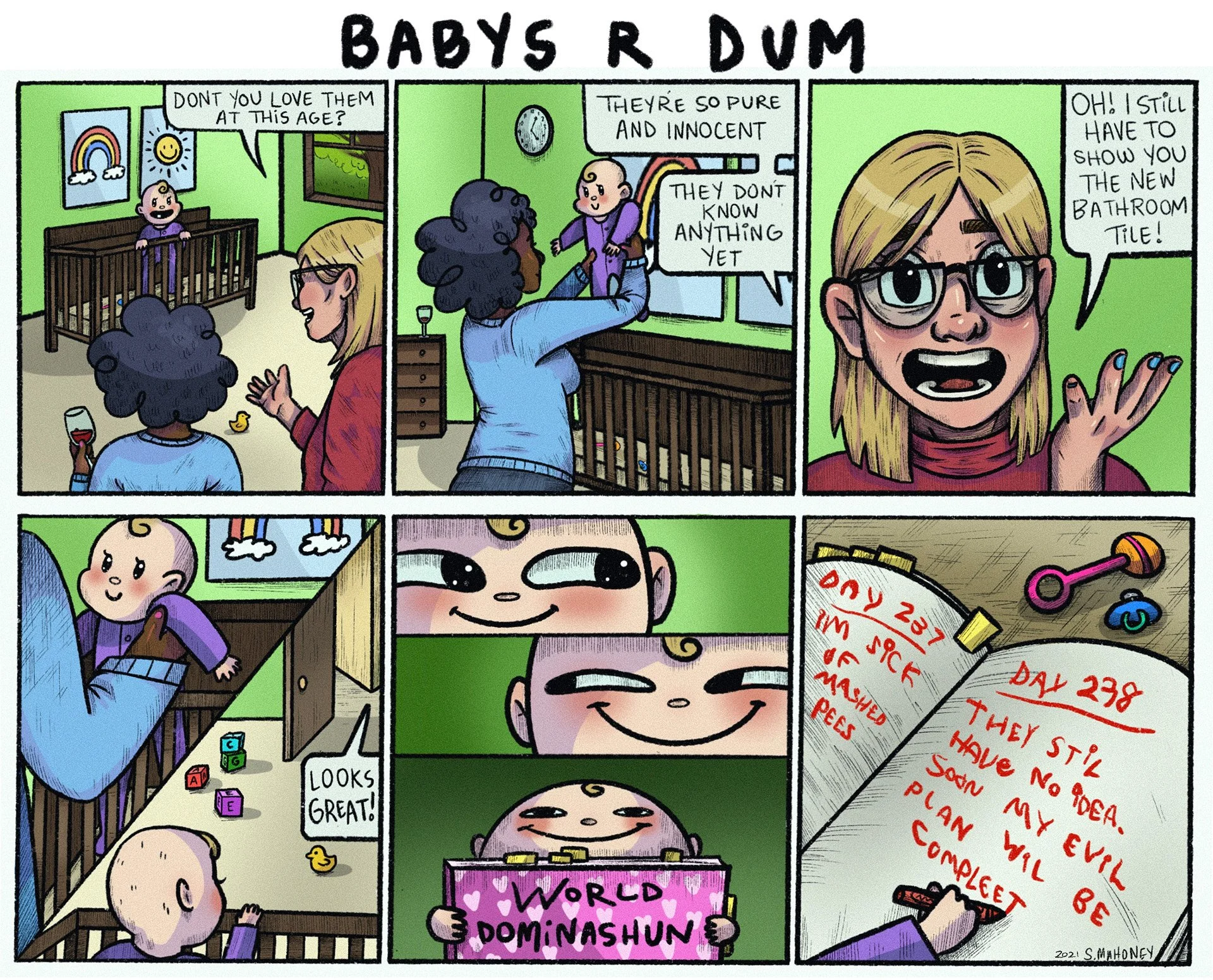 "Babys R Dum", Procreate, 2021