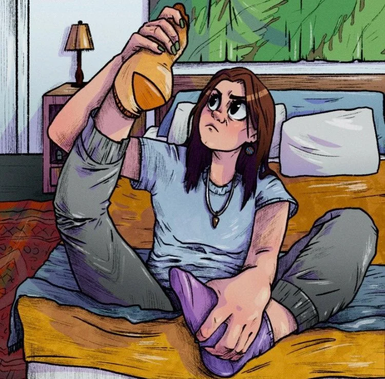 "Sock Gremlin", Procreate, 2021