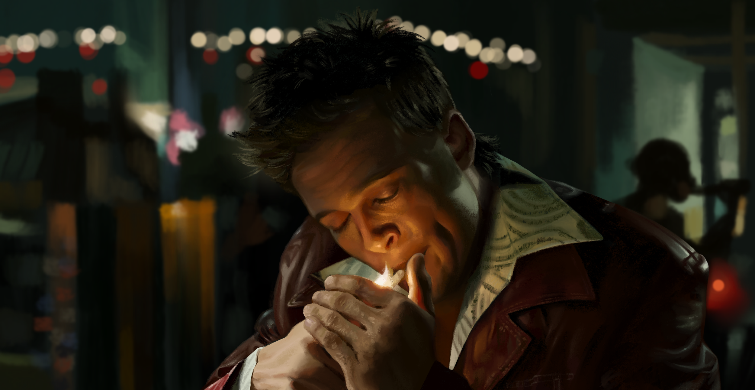 Fight Club study, Procreate, 2023