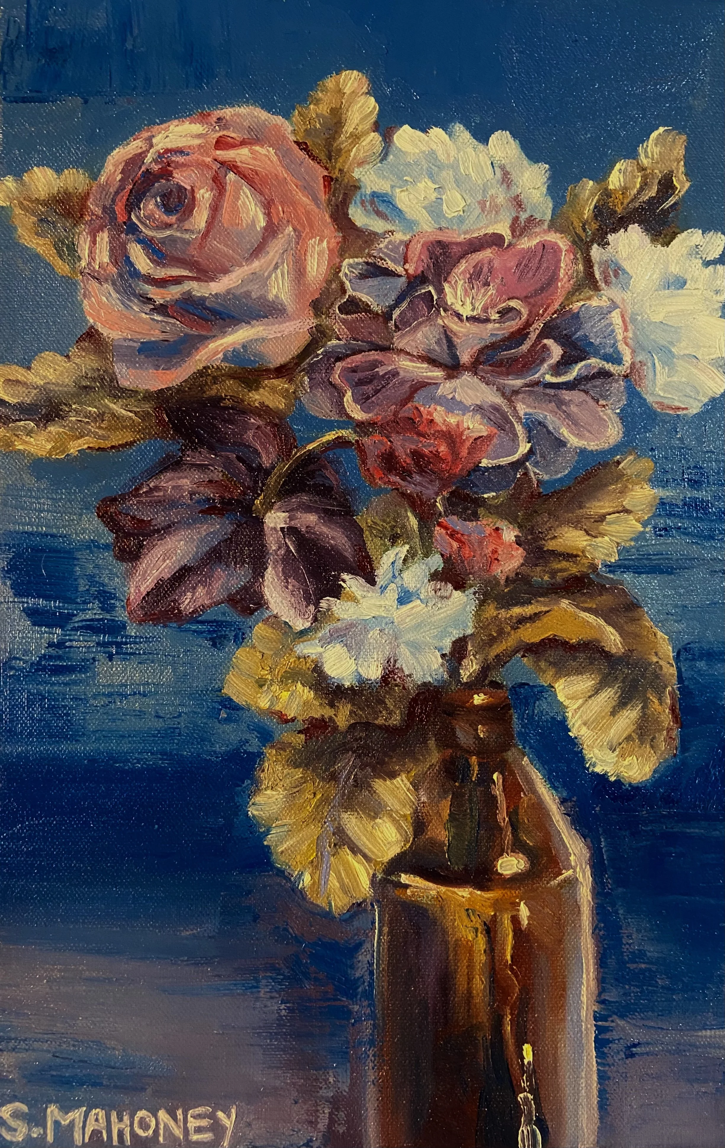 "Assorted Flowers", oil on canvas, 12x8in, 2022