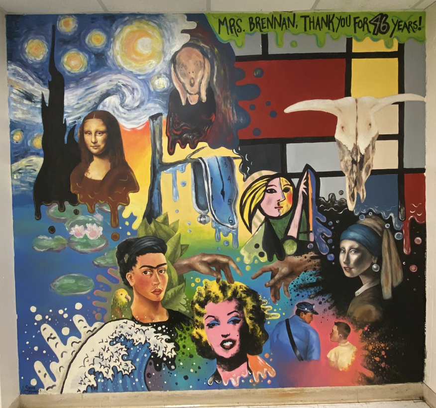 Thanks and Dedication mural, Highland Elementary School, 2019