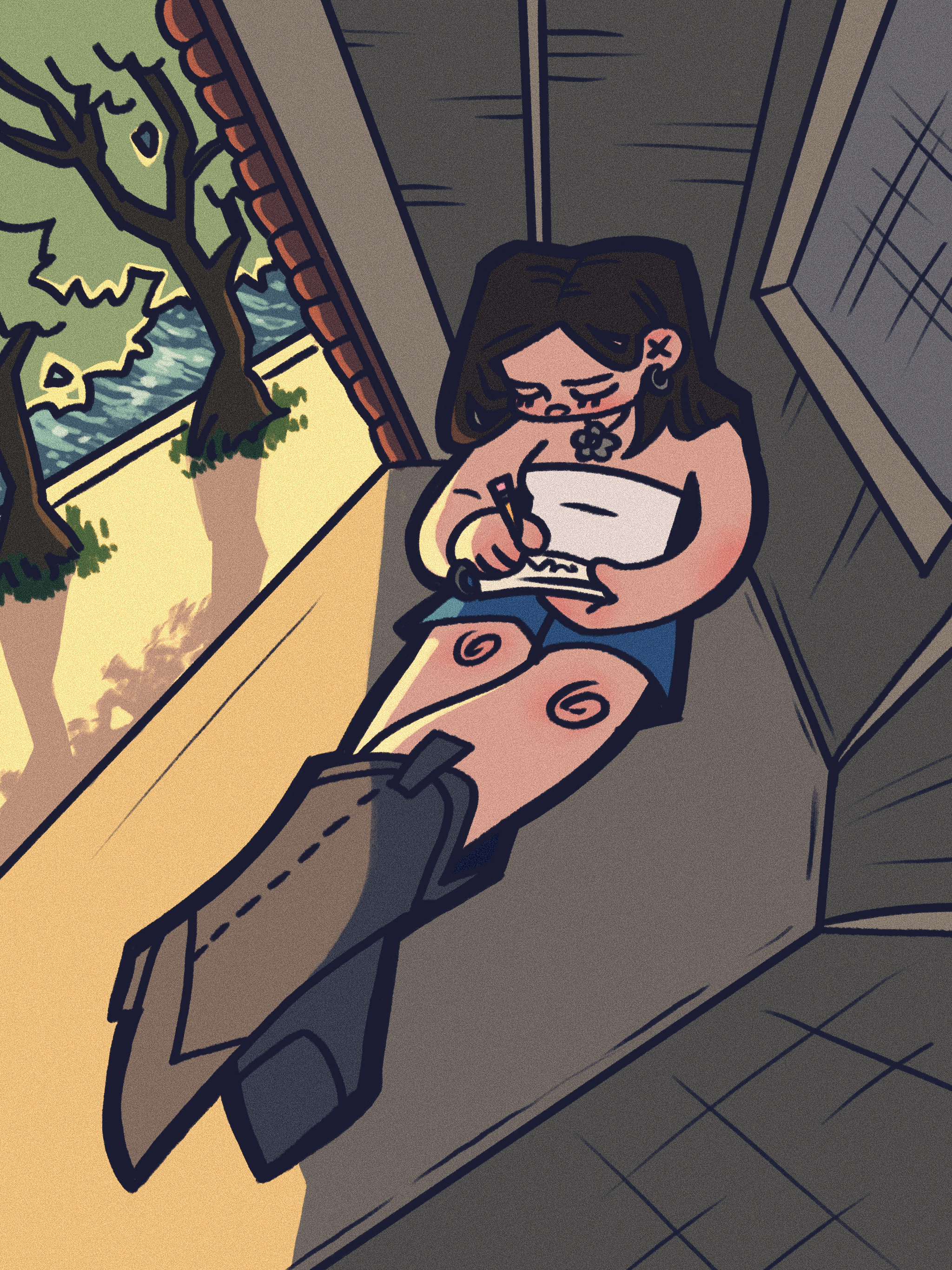 "Amsterdam Window ledge", Procreate, 2025