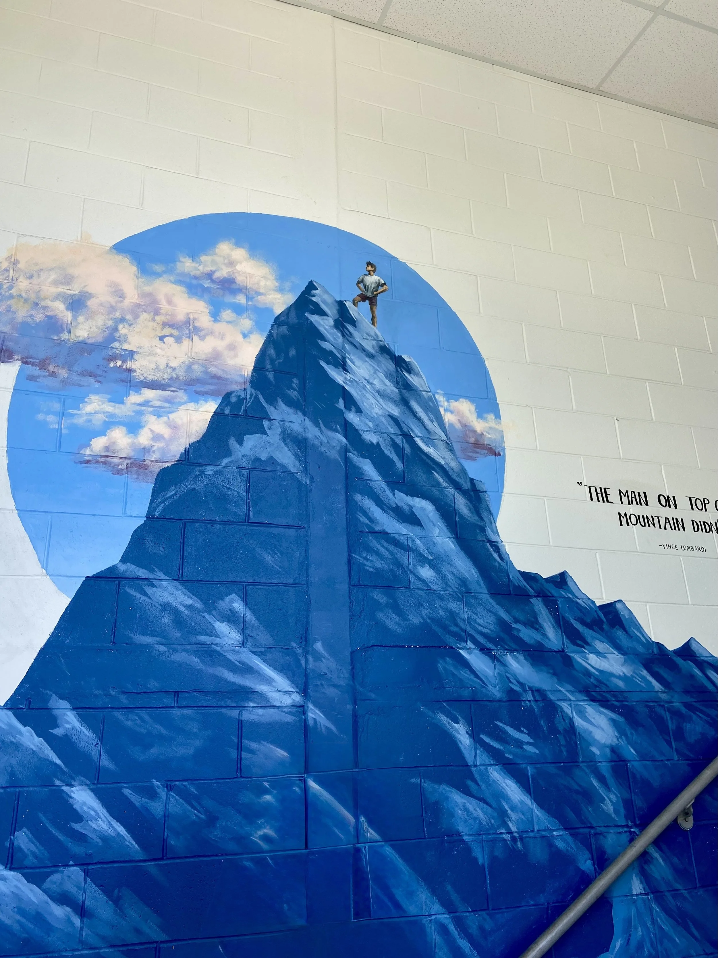 Highland Elementary School stairway, 2024