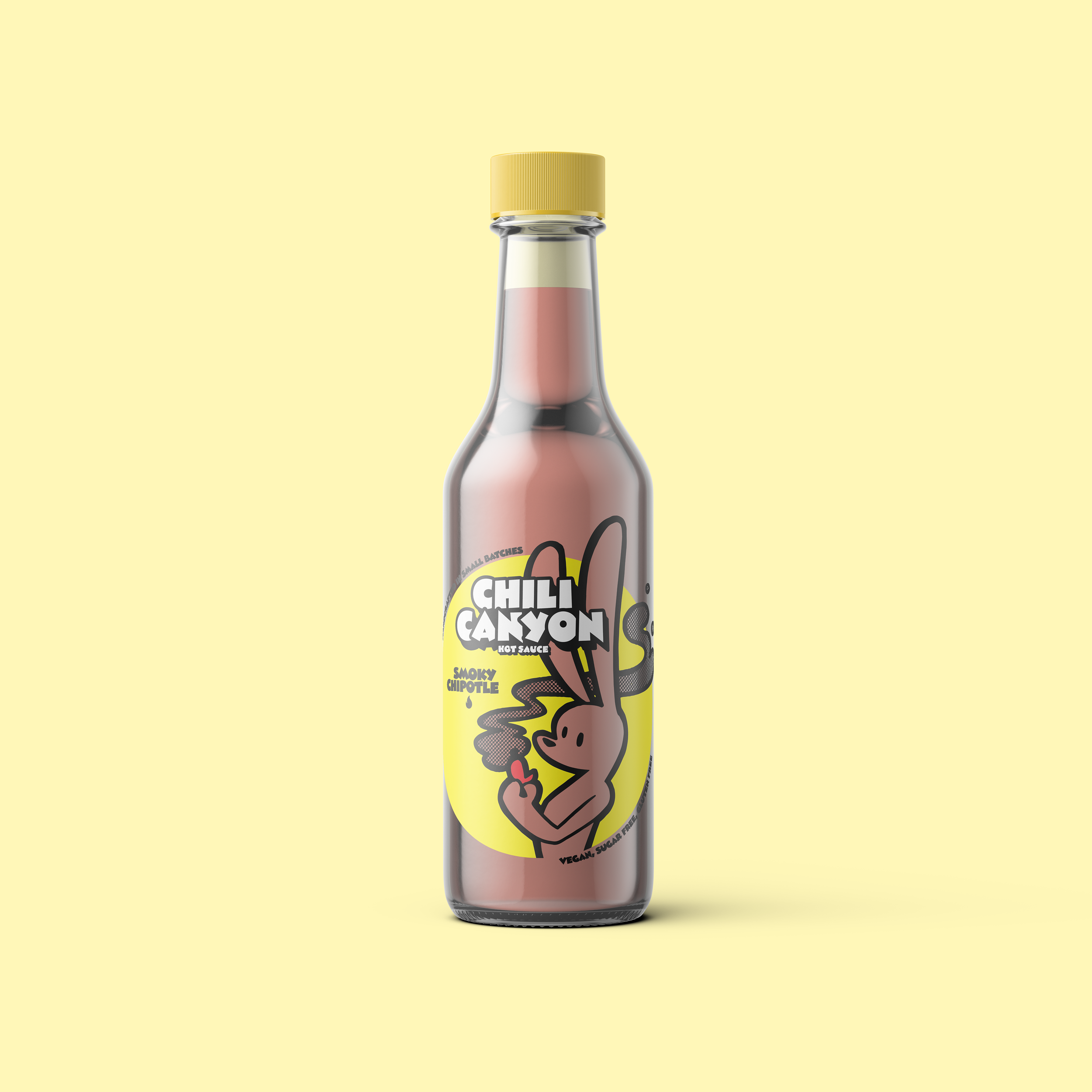 Mild hot sauce bottle mockup, Procreate, Illustrator, Photoshop, 2024