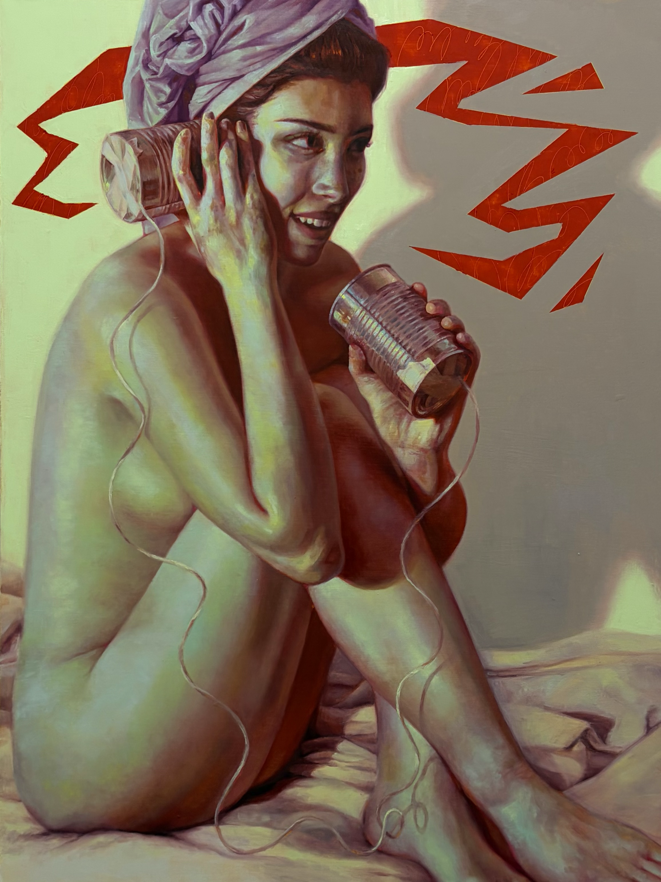 "Blah blah blah", oil on canvas, 48x36in, 2026