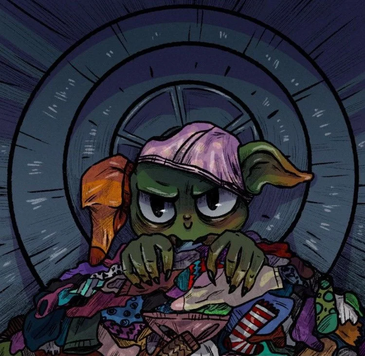 "Sock Gremlin (cont.)", Procreate, 2021