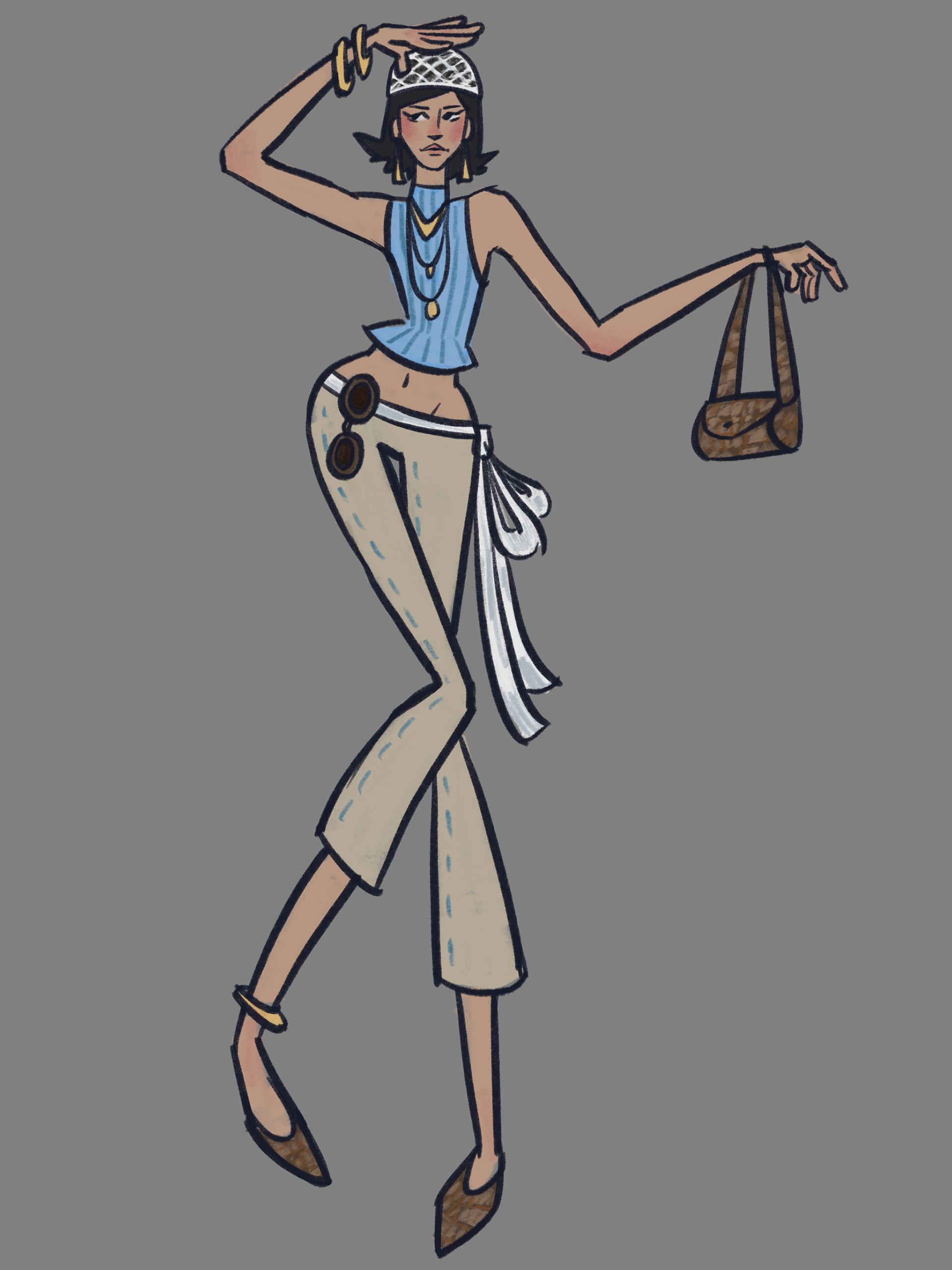 Fashion design, Procreate, 2024