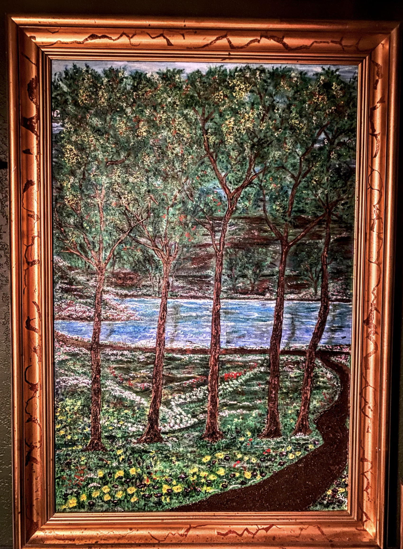 Path to the Water & Hidden Homes (oil - 24"x36")