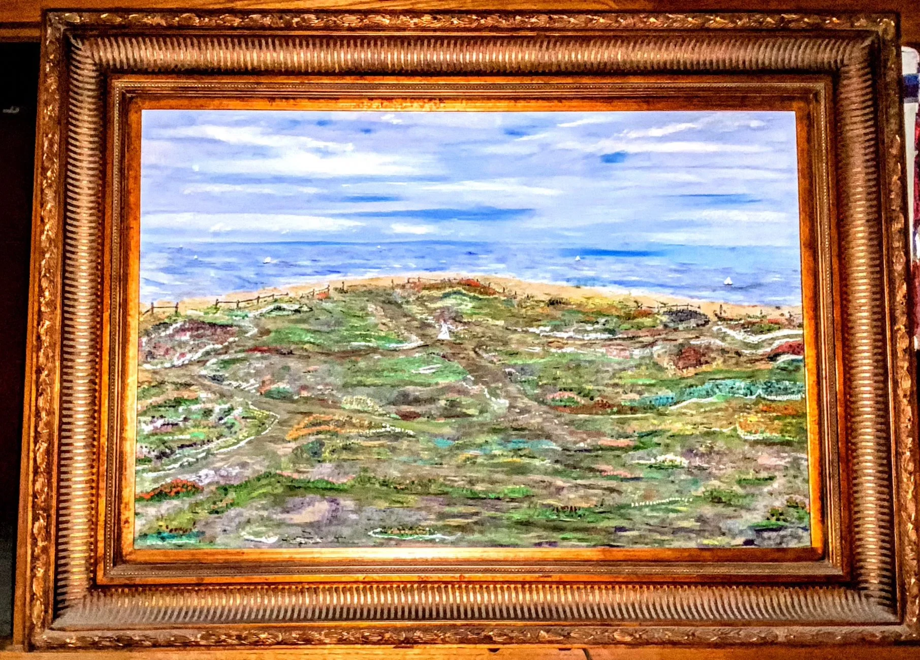 Walking Towards The Shoreline (24x36, with frame)