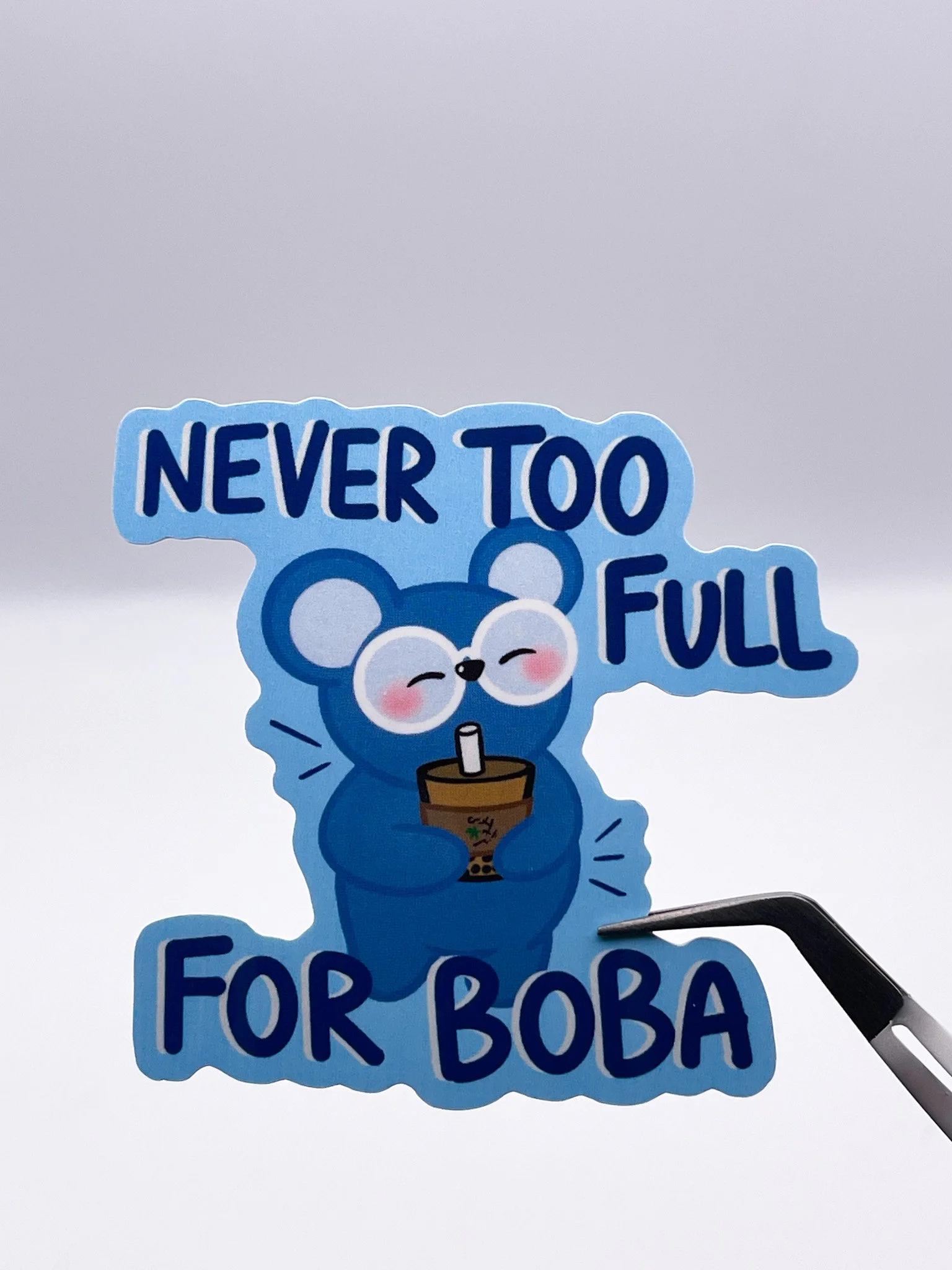 Never Too Full For Boba Sticker