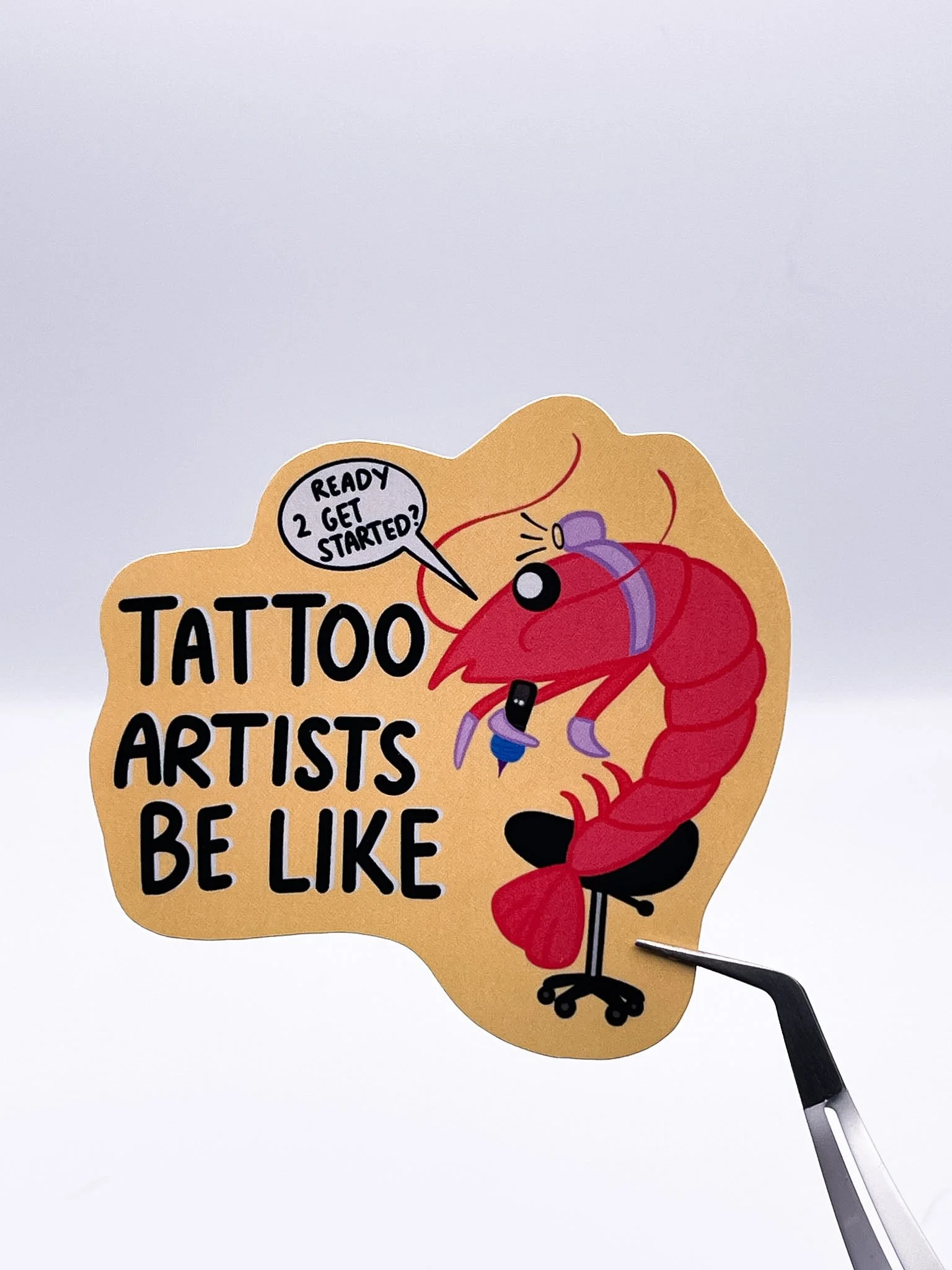 Shrimpie Tattoo Artist Sticker