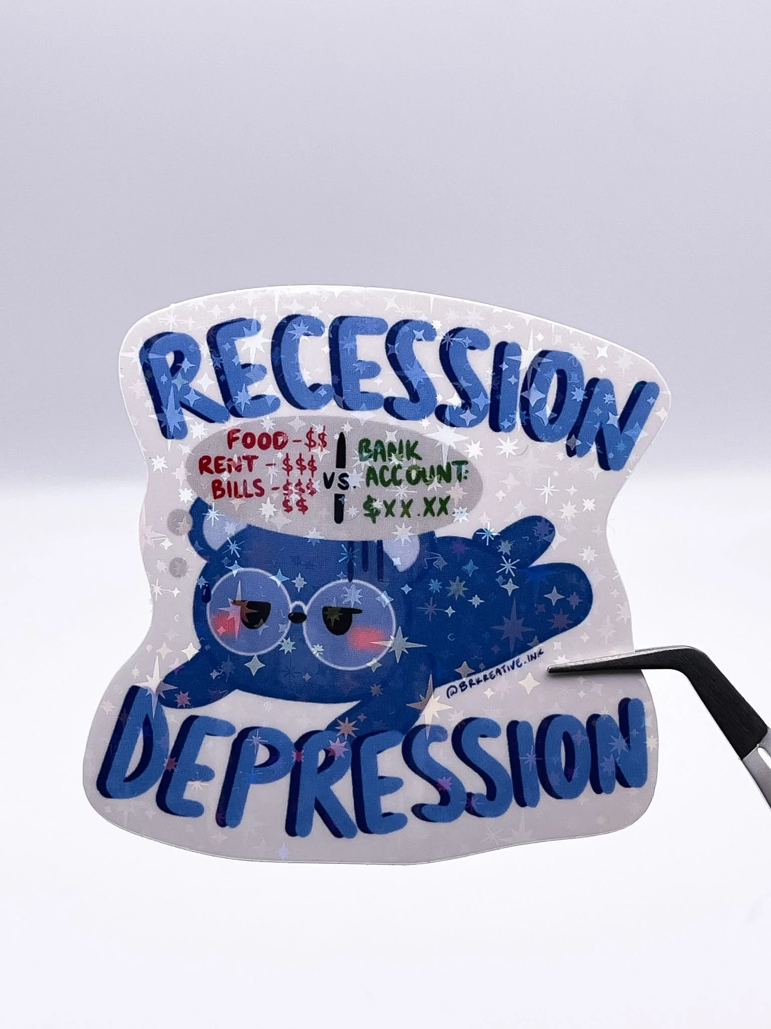 Recession Depression Sticker
