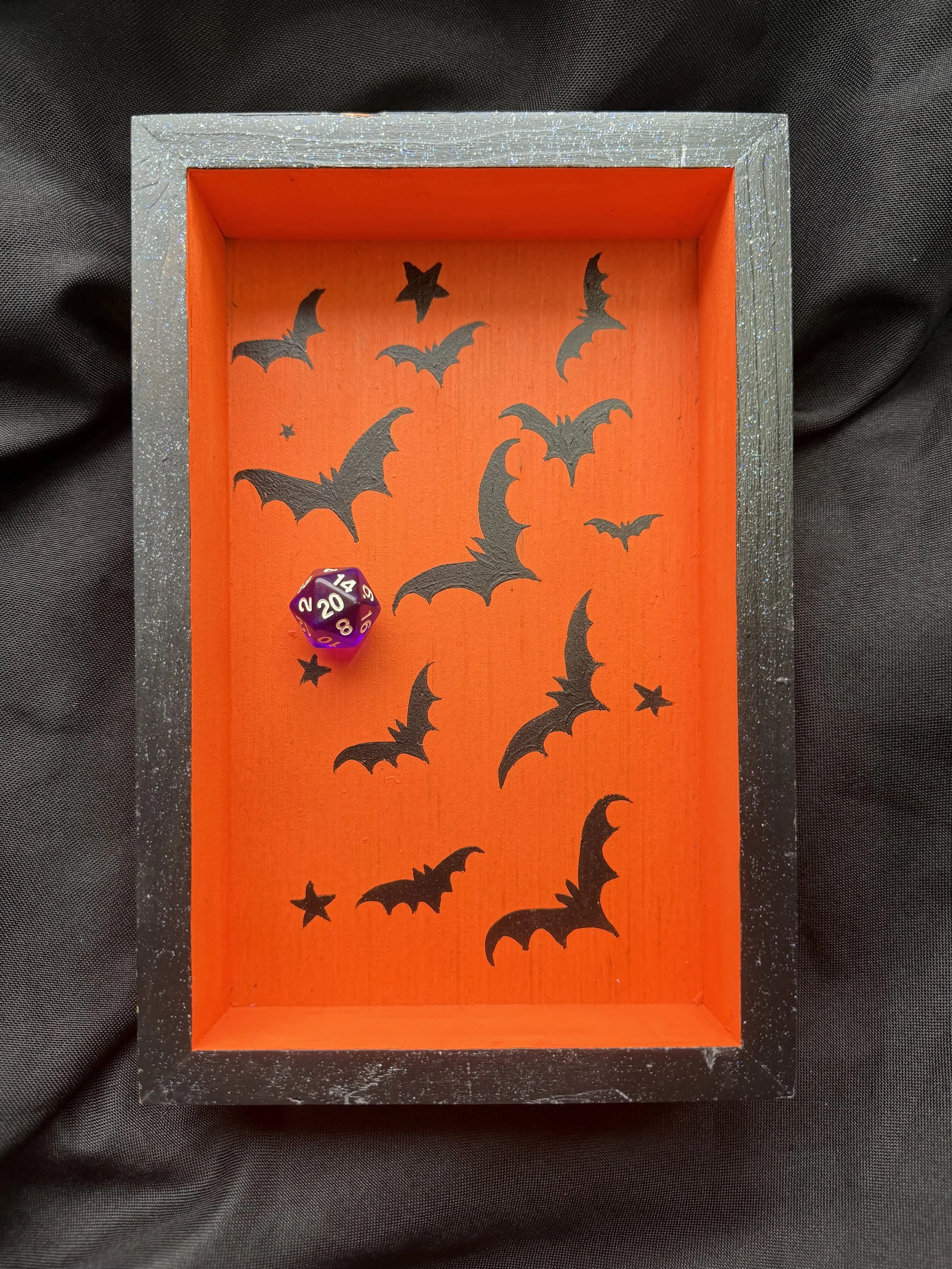 Spooky Bats - Standard Rectangle Dice Rolling Tray