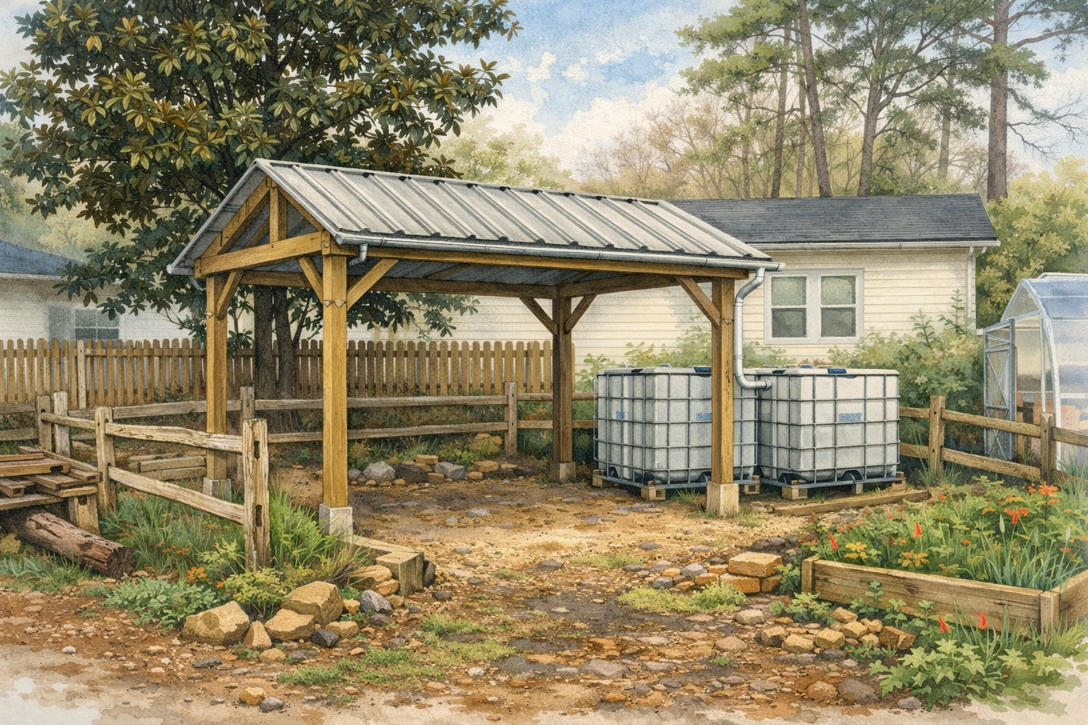 AI Rendering of the rainwater catchment