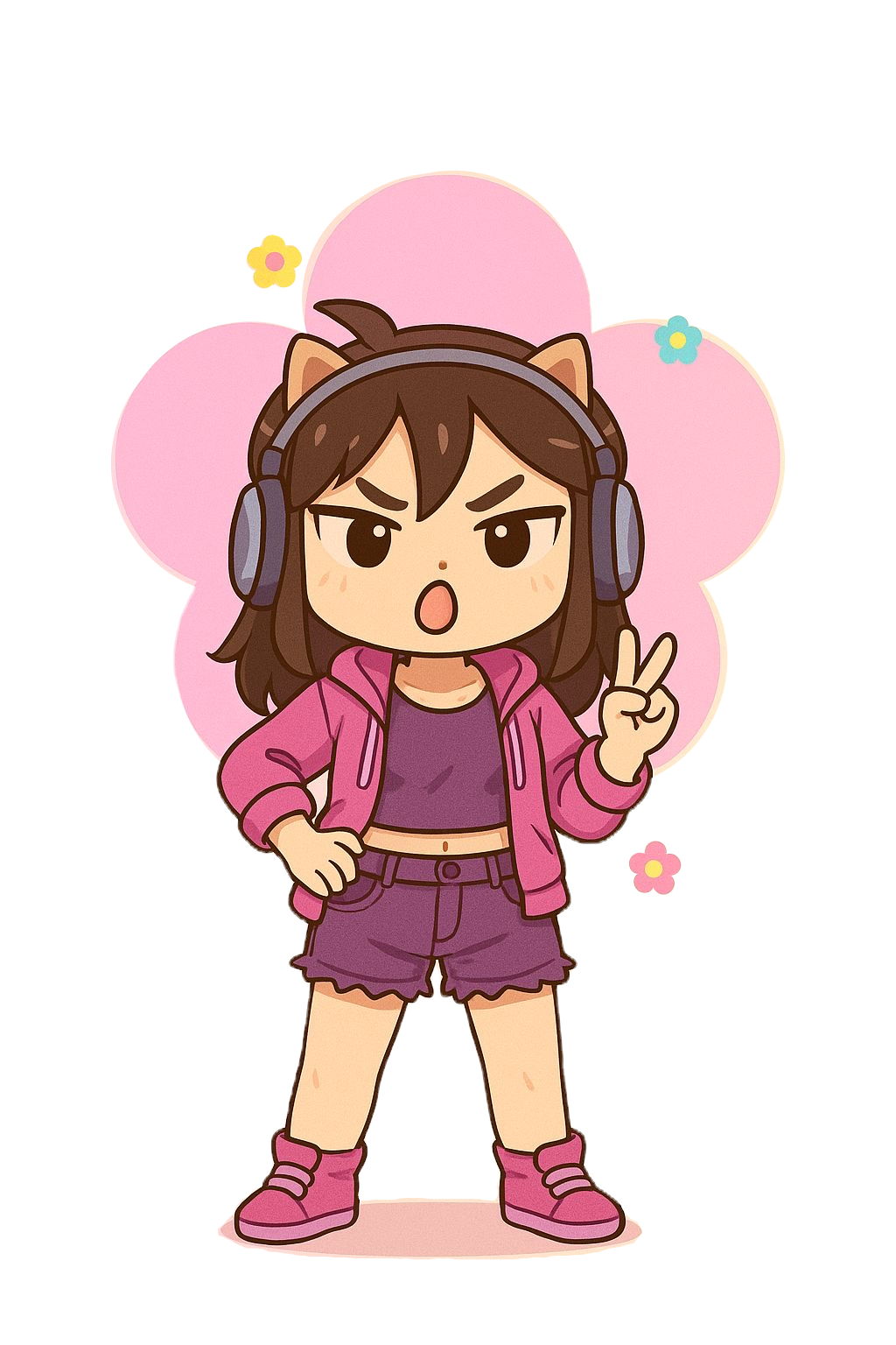 Pink Healing Character Graphic