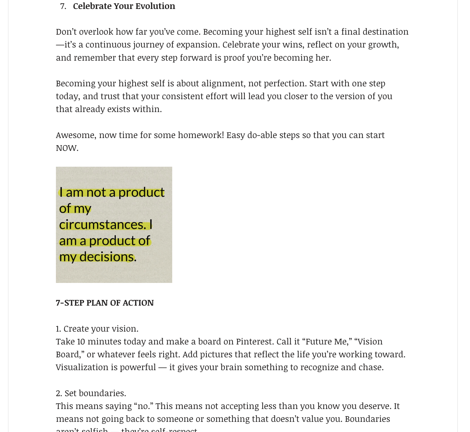 7 Steps To Becoming Your Higher Self Blog Post
