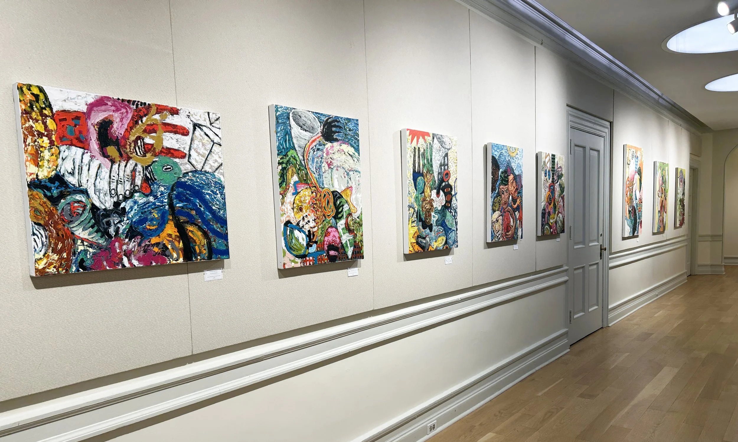 Installation view of exhibition Perilous Journey / hyperNormal at Gallery at Central in Providence Rhode Island