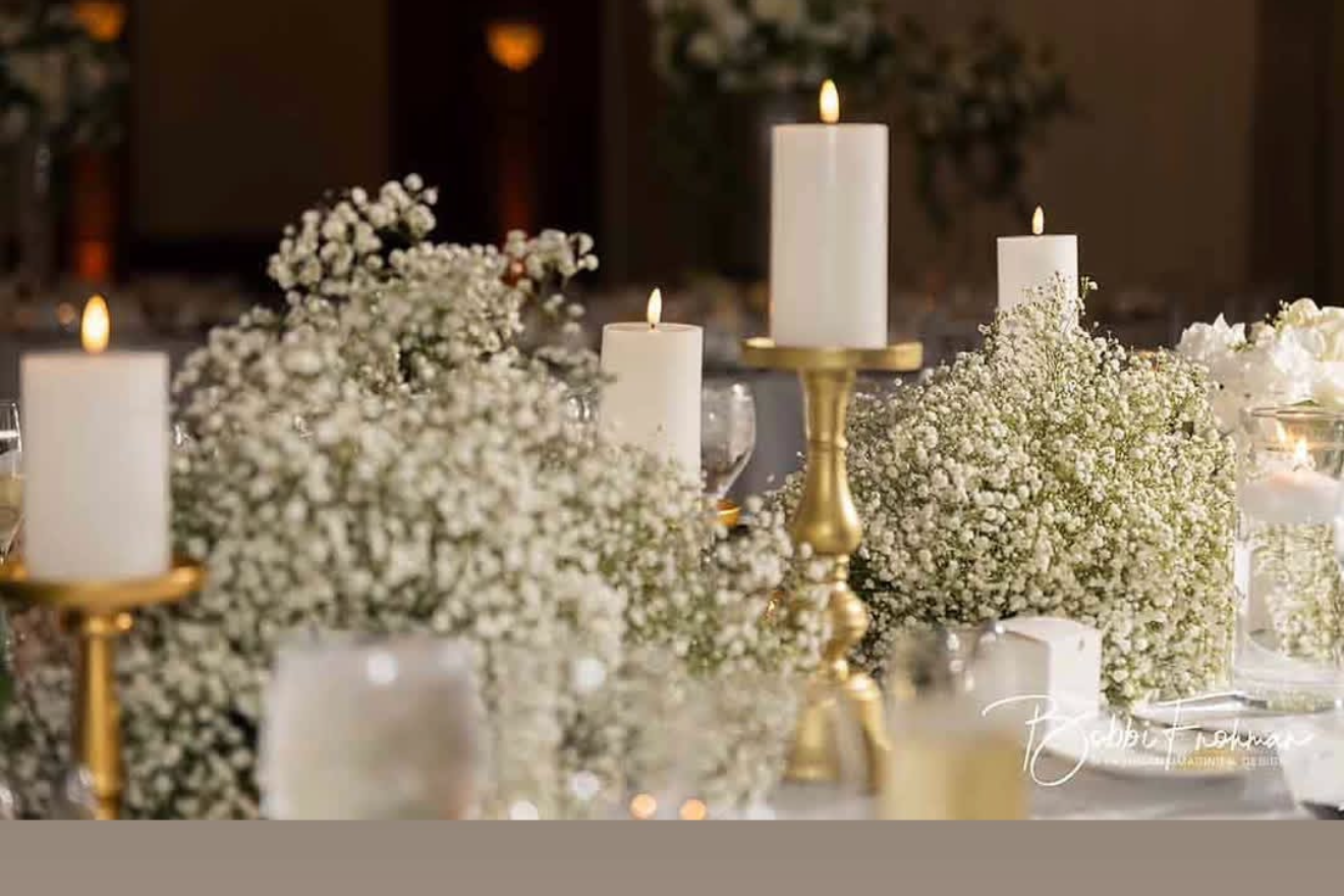 Tall Gold candle holder Led  lights add hurrianes on top .