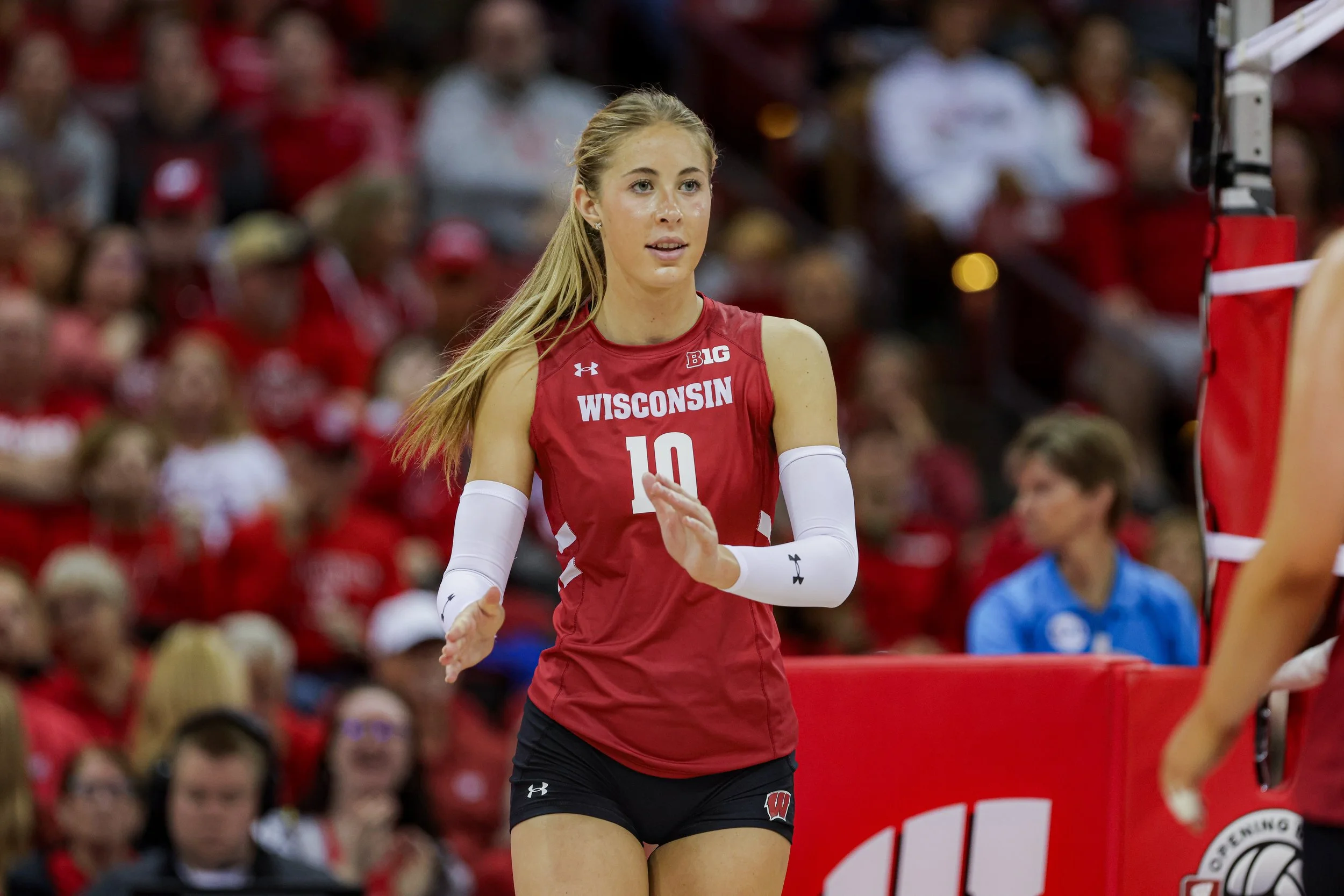 Her Parents Met at Wisconsin. She is named after the city. Now she’s a key on the volleyball team